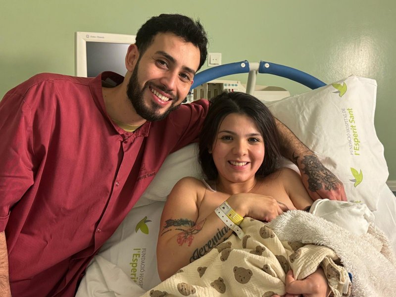 Samuel, el primer nadó de l’any de l'Hospital de l'Esperit Sant
