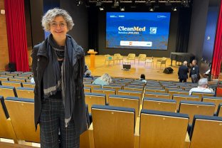 L'Eva Guillen, Cap de Serveis de Suport de la FHES, a la Jornada CleanMed
